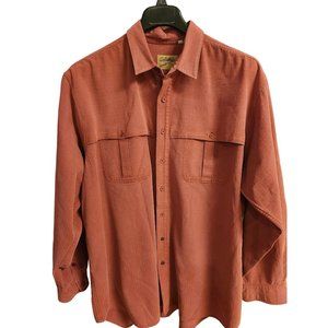 Cabela's Sz XXL Tall Long Sleeve Button Down Fishing Hunting Shirt  Dusty Rose